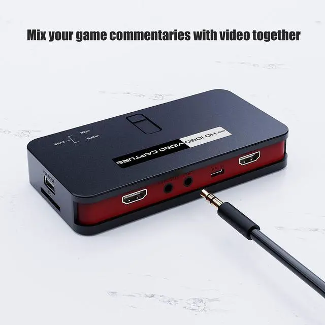 Alt view image 5 of 5 - Ezcap284 Standalone Video Capture Card, All in One 1080P Capture Card via HDMI/Ypbpr/AV Input with Remote Control, Compatible with Nintendo Switch PS4 and PS3, Xbox one,N64, Blu-Ray