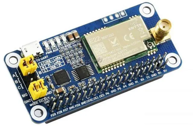 Alt view image 5 of 5 - SX1262 LoRa HAT Covers 915MHz Frequency Band with Spread Spectrum Modulation Supports Raspberry Pi 1 2 3 4 Series Boards with UART Interface for STM32 @XYGStudy