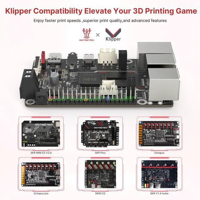 Alt view image 4 of 5 - BIGTREETECH Pi Control Board 64bit Quad Core, 1GB DDR3L 40-pin GPIO Compatible with SKR MINI E3 V3.0/Octopus V1.1/Pro, SKR V1.4 Turbo/Kraken/SKR 3 to Run Klipper
