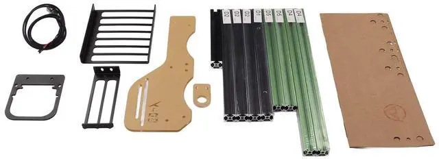 Alt view image 3 of 5 - Computer Case Computer Chassis Open Frame Aluminum Computer Open Case Bracket PC Vertical DIY Frame Open Air Gaming Computer Case Chassis for ATX, M ATX, ITX Motherboards (Green Black)