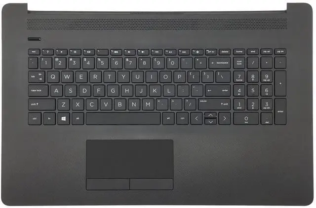 Main image of Replacement US Keyboard Palmrest Upper Case Top Cover for HP 17-by 17-CA 17T-by 17Z-CA Laptop 73H1 PTP Touchpad Assembly L92780-001 Jet Black