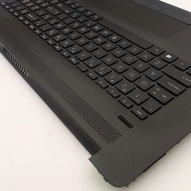 Alt view image 4 of 5 - Replacement US Keyboard Palmrest Upper Case Top Cover for HP 17-by 17-CA 17T-by 17Z-CA Laptop 73H1 PTP Touchpad Assembly L92780-001 Jet Black