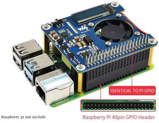 Alt view image 2 of 5 - Power Over Ethernet HAT (B) for Raspberry Pi 3B+/4B,802.3af Compliant Power Over Ethernet Accessory Power Sourcing Equipments Needed