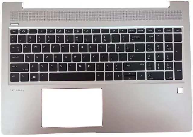 Main image of F-HONG ELECTRONIC CO LIMITED New Replacement for HP Probook 450 455R G6 450 455 G7 Laptop Upper Case Palmrest Non-Backlit Keyboard Assembly Part Top Sliver 15 inch