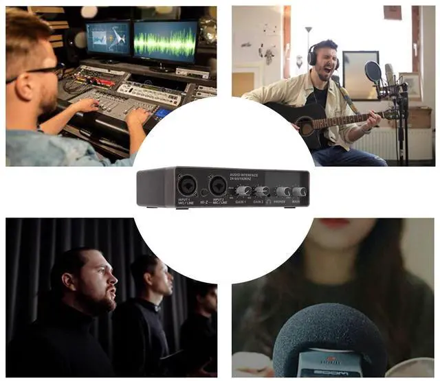Alt view image 5 of 5 - USB Live Sound Card, 24 BIT 192KHZ HD USB External Sound Card Digital Audio Mixer Protable Podcast Studio Equipment for Live Stream for OS X for IOS