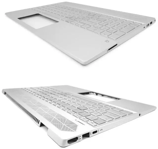 Alt view image 3 of 5 - wzqrps Replacement for HP Pavilion 15-CS 15 CS 15-CS0025CL 15-CS1065CL 15-CS0064ST 15T-CS0057OD 15-CW Laptop Upper Case Palmrest Backlit Keyboard Top Cover Assembly Part L24752-001 Natural Silver