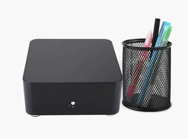 Alt view image 3 of 5 - L80 Mini ITX Case, Ultra Compact Aluminum Alloy Computer Case for IIX Motherboard(USB2.0 Black)