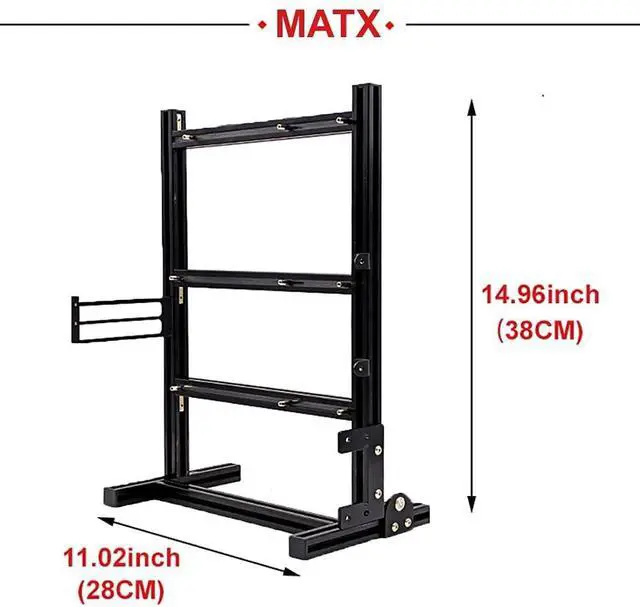 Alt view image 2 of 5 - DIY Computer Chassis Bracket Open Motherboard Case Rack M-ATXVertical Horizontal PC Game Chassis Rack Water-Cooled PC Test Bench Creative Overclocking Aluminum Frame Good Heat Dissipation All Black