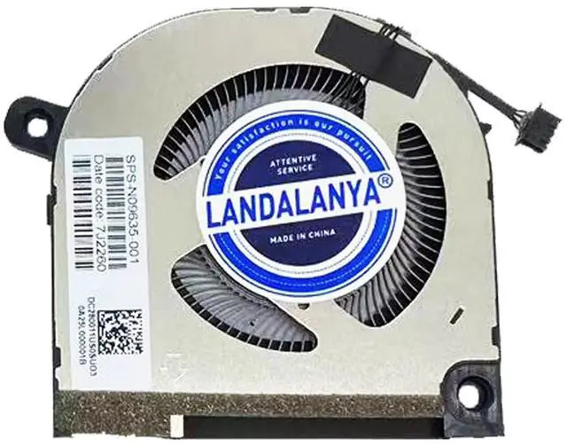 Alt view image 5 of 5 - LANDALANYA New CPU and GPU Cooling Fan for HP Envy X360 15-EY 15-EY0013DX 15-EY0023DX TPN-C157 15-EW 15-EW0013DX 2-in-1 Series EG50060S1-C610-S9A N09634-001 EG50040S1-CT00-S9A N09635-001 DC5V Fan