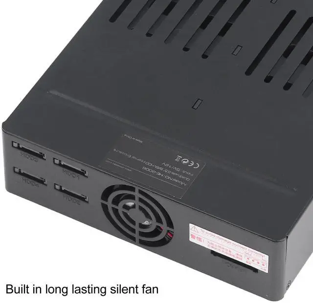 Alt view image 4 of 5 - 4 Bay HDD Cage, Chassis 5.25in Drive Tray 4 Bay HDD Enclosure, 2.5in SATA HDD Mobile Rack Compatible 9.5mm 12.5mm Thick Bottom Hard Drives SSDs