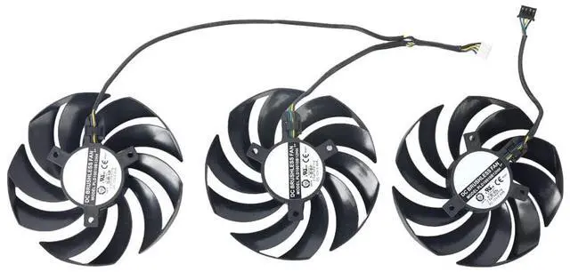 Alt view image 3 of 5 - Coolerage 95MM DC12V 0.40A 4Pin PLD10010B12HH RTX3070 RTX3080 RTX3090 Graphics Card Cooling Fans for MSI GeForce RTX 3070 3070Ti 3080 3080Ti 3090 SUPRIM X GPU Cooler (Original 3Pcs-Lot)