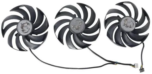 Alt view image 4 of 5 - Coolerage 95MM DC12V 0.40A 4Pin PLD10010B12HH RTX3070 RTX3080 RTX3090 Graphics Card Cooling Fans for MSI GeForce RTX 3070 3070Ti 3080 3080Ti 3090 SUPRIM X GPU Cooler (Original 3Pcs-Lot)