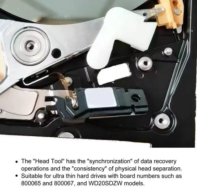 Alt view image 4 of 5 - 1 Set Hard Drive Repair Head Replacement Tool Kit,White Hard Drive Combs Hard Disk Magnetic Head Data Recovery Repairing Tool for 800065 800067 and WD20SDZW HDD
