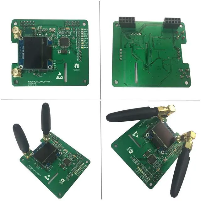 Alt view image 2 of 5 - Duplex mmdvm Hotspot Board hat OLED Two Timeslots Two Colors Yellow Blue OLED Low BER 0 Offset Tf Card Written Pi-Star Software