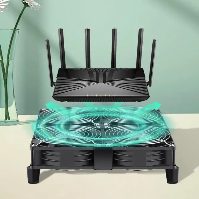 Alt view image 5 of 5 - Wathai 120mm x 4 Dual Ball Computer Fan 110v - 240v with Variable Speed Control,for,Garage Attic Window Exhaust,GPU Mining Rig,Server Rack,AV Cabinets,Home Theater Cooling