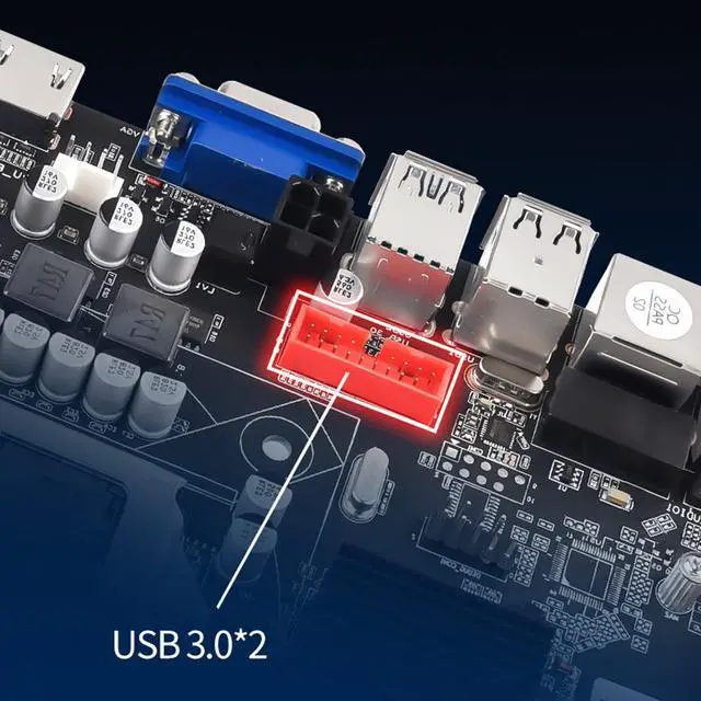 Alt view image 3 of 5 - ATX Motherboard,DDR3 Memory Desktop Mainboard, PCIe 16X, VGA HD Port Multiphase Power SATA3.0 LGA1155 Motherboard for ATX B75A