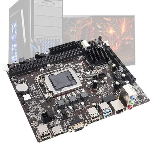 Alt view image 3 of 5 - LGA 1155 Motherboard,Desktop Computer Motherboard USB3.0 SATA Mainboard,Support VGA + Output for Intel B75