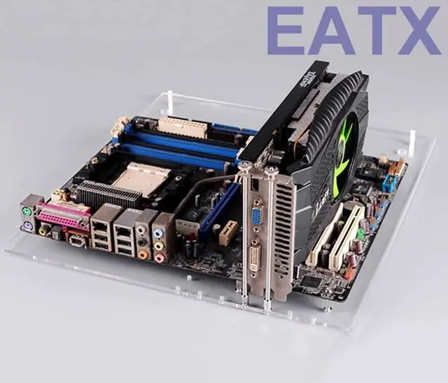 Alt view image 2 of 5 - EDIY PC Open Frame Test Bench ITX ATX Mini ITX MATX EATX Motherboard Transparent Acrylic Overlock Computer Case DIY Mod Base Stand