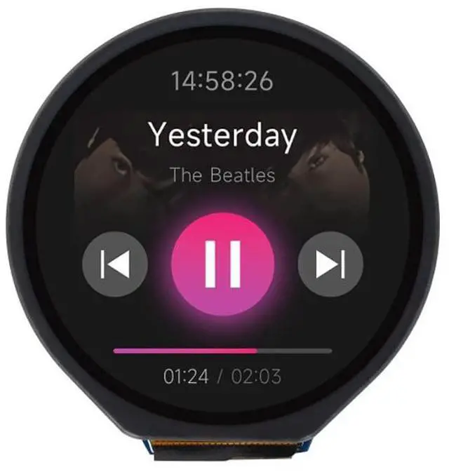 Main image of Coolwell 1.28inch Round LCD with Touch Panel for Raspberry Pi 4B+ 4B 3B+ 3B 2B+ Zero W WH 2 W Pico 240×240 IPS Display Module SPI and I2C Embedded GC9A01 Driver