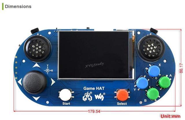 Alt view image 5 of 5 - Game HAT Raspberry Pi Handheld Game Console Kit Portable Video Classic Gaming Console with 3.5" 480×320 IPS Screen Display Monitor for Raspberry Pi A+/B+/2B/3B/3B+/4B/Zero/Zero W @XYGStudy