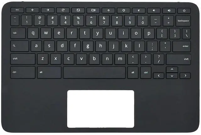 Main image of Jxjslp Replacement Upper Case Palmrest for HP Chromebook 11MK G9 EE (MediaTek) Series Laptop US Layout Keyboard Assembly Top Cover M44258-001 Black