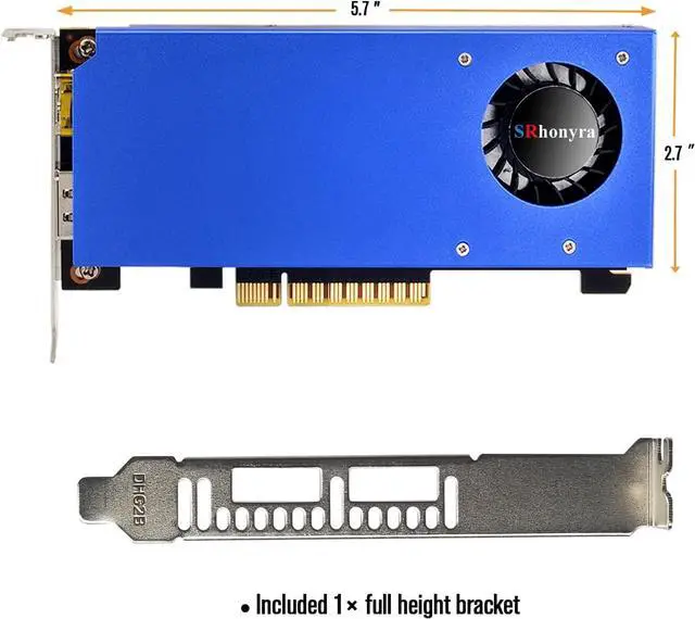 Alt view image 2 of 5 - SRhonyra RX 550 4GB Low Profile Graphics Card GDDR5 128-Bit Radeon Video Card HDMI DisplayPort Dual Monitor Video Card PCI-e 3.0 Bus Powerred x8 x16 Compatible SFF PC Build