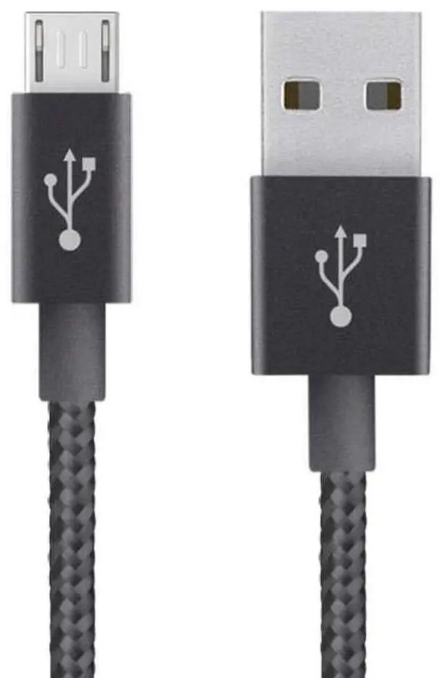 Main image of Belkin MIXIT? Metallic Micro USB Cable for Android Devices (Black, 4 Feet)