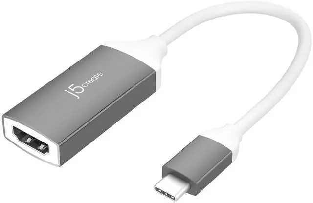 Main image of j5create USB Type-C to HDMI Adapter- 3840 x 2160 @ 60Hz | HDMI 1.4 4K @ 30 Hz to 4K @ 60 Hz | Adapter Compatible with MacBook, Chromebook, Tablet or PC (JCA153G)