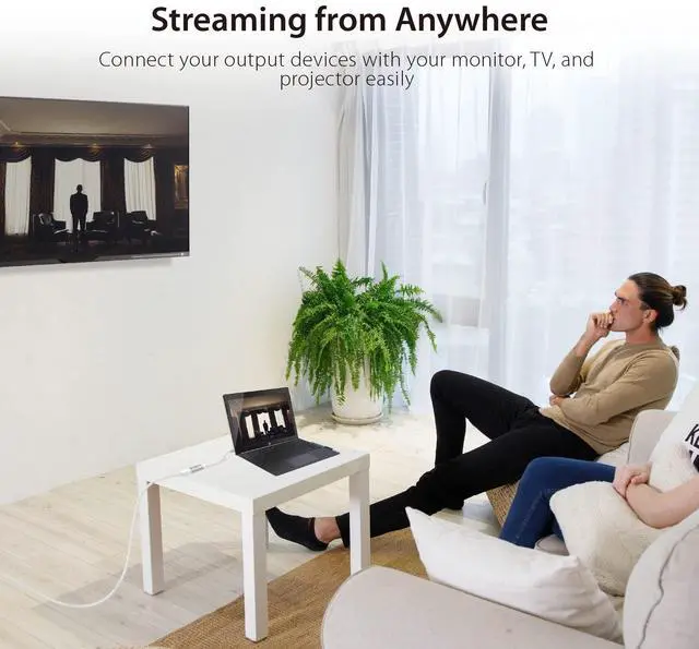 Alt view image 3 of 5 - j5create USB Type-C to HDMI Adapter- 3840 x 2160 @ 60Hz | HDMI 1.4 4K @ 30 Hz to 4K @ 60 Hz | Adapter Compatible with MacBook, Chromebook, Tablet or PC (JCA153G)