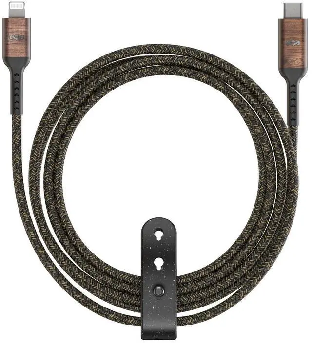 Main image of House of Marley Rewind USB-C to Lightning Cable: Braided Charging Cable, USB-IF and MFI-Certified, 5ft Length, Made with Sustainable Materials