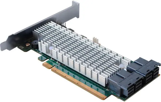 Alt view image 3 of 4 - HighPoint Technologies Rocket 1120 - PCIe 3.0 x16 4-Port U.2 NVMe AIC. Unbeatable Peformance (PEX8747); No-Bifurcation Required
