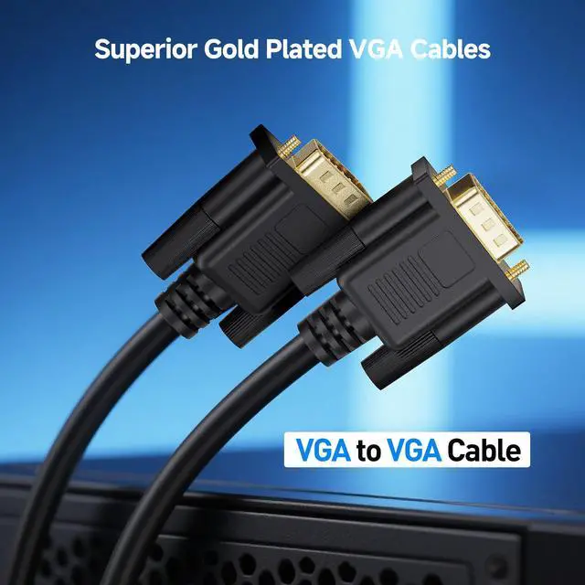 Alt view image 2 of 5 - Cable Matters Long VGA Cable with Ferrites - 75ft, VGA Cord for Computer Monitor, Monitor Cable Male to Male