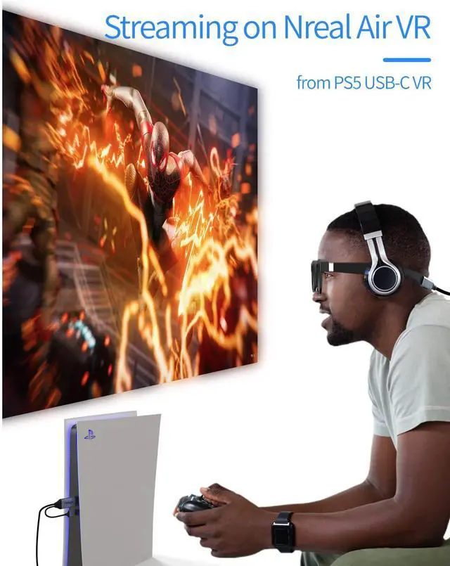 Alt view image 2 of 5 - HDMI to USB C Cable 4K60Hz, HDMI 2.0 to UsbC 6.6FT Soft Graphen Cable Adapter, Connect HDMI Laptop, PC, PS5, Xbox, Steam Deck Dock to USB-C Monitor, Nreal Air, Xreal Air, Touchable Portable Monitor