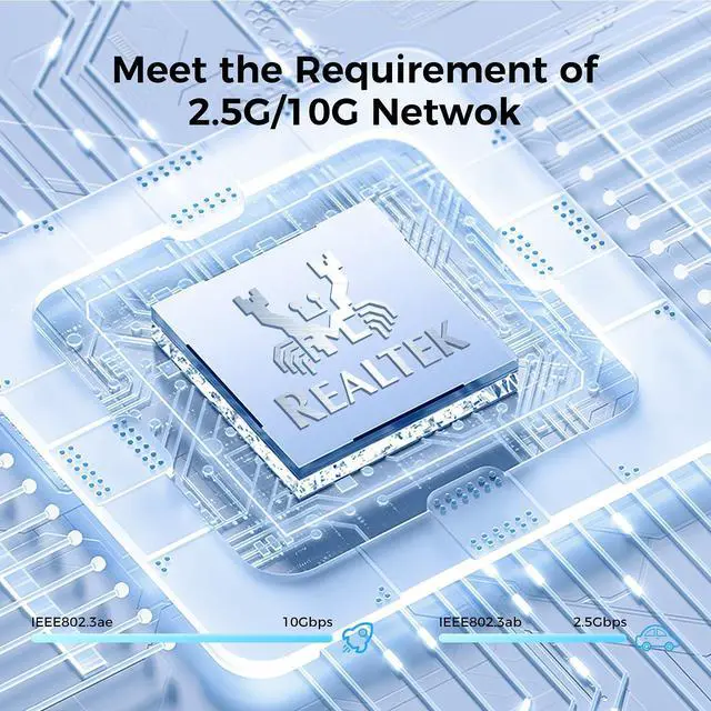 Alt view image 4 of 5 - ienRon 2.5G Switch 9 Ports with 1*10Gb switches , 8 Ports 2.5Gb and 1x10G SFP+ Slot, Vlan FunctionEthernet ,Network Switch, 60Gbps Capacity, Splitter| Plug & Play| Fanless Metal Design| Traffic