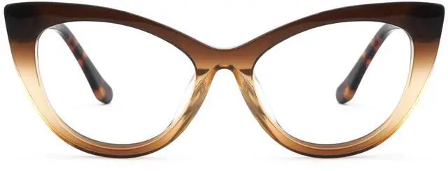 Alt view image 2 of 5 - Zeelool Stylish Cat Eye Blue Light Blocking Glasses for Women ZJGA357815-03 Dark-brown