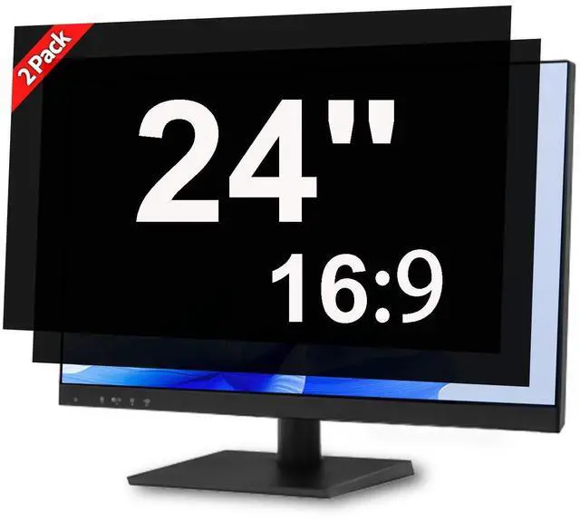 Main image of J J-Dream [2 Pack] 24 Inch Privacy Screen for Computer Monitor Blue Light Screen Protector Anti Glare Anti-Scratch Monitor Privacy Shield Screen 24 Inch 16:9 Aspect Ratio