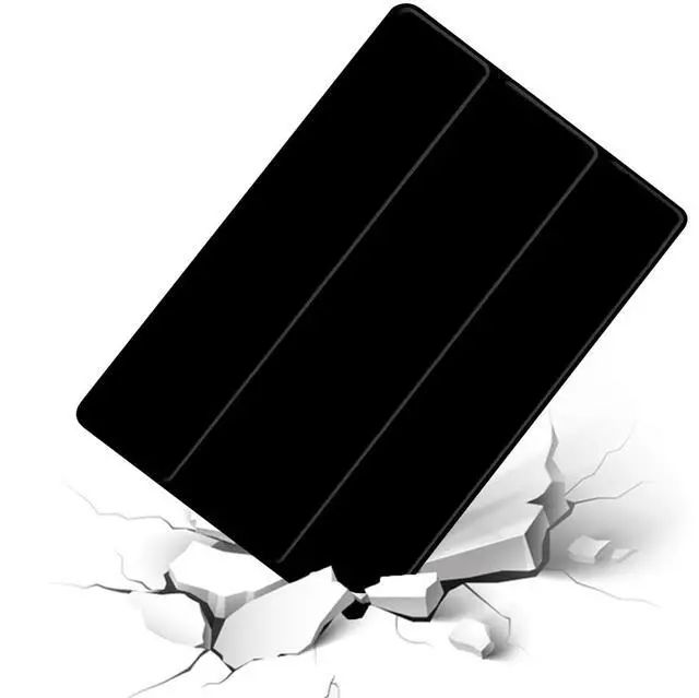 Alt view image 5 of 5 - SaharaCase Tri-Fold Folio Case for Amazon Fire Max 11 (13th Generation 2023) [Shockproof Bumper] Rugged Leather Antislip Grip Slim Fit Kickstand (Black)