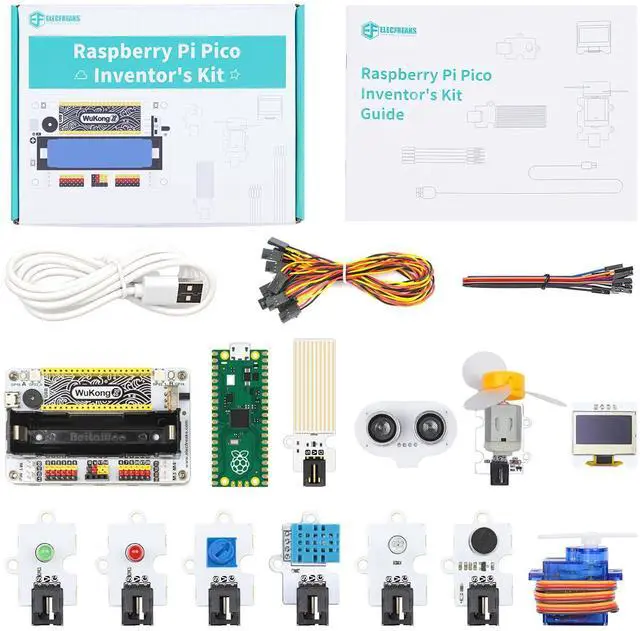 Main image of ELECFREAKS Wukong2040 Inventor Sensor Starter Kit for Raspberry Pi,MicroBlocks and Python Programming kit with Coding Electronics Modules and Wiki Tutorial(Without Raspberry Pi)