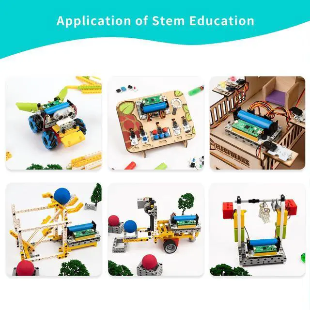 Alt view image 5 of 5 - ELECFREAKS Wukong2040 Inventor Sensor Starter Kit for Raspberry Pi,MicroBlocks and Python Programming kit with Coding Electronics Modules and Wiki Tutorial(Without Raspberry Pi)