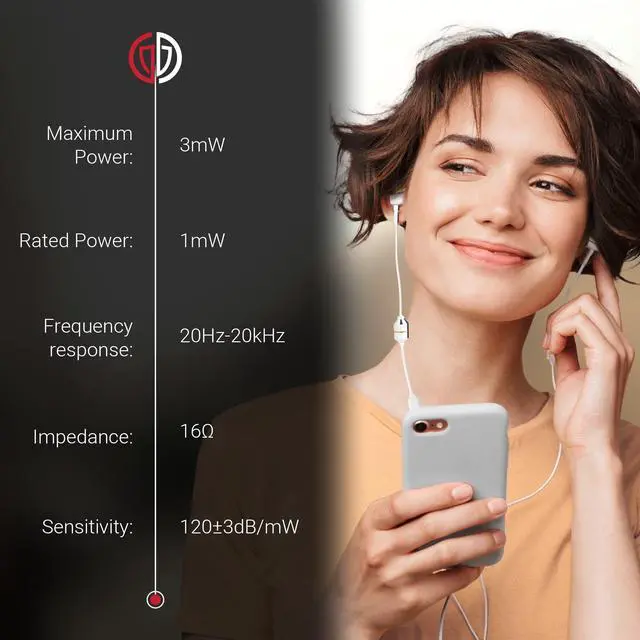 Alt view image 4 of 5 - ATMOSURE Air Tube Headphones  Anti Radiation EMF Free Headphones (3.5mm Jack)  with Microphone, Volume Control, Clipper, Ear Tips and Carry Case