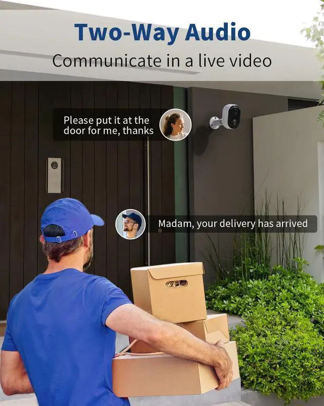Alt view image 5 of 5 - Armorcope Security Cameras Wireless Outdoor, Battery Powered 2k Color Night Vision, AI Motion Detection, IP66 Weatherproof, 2-Way Talk, SD/Cloud Storage, 2.4Ghz WiFi Cameras for Home Security(2 Pack)