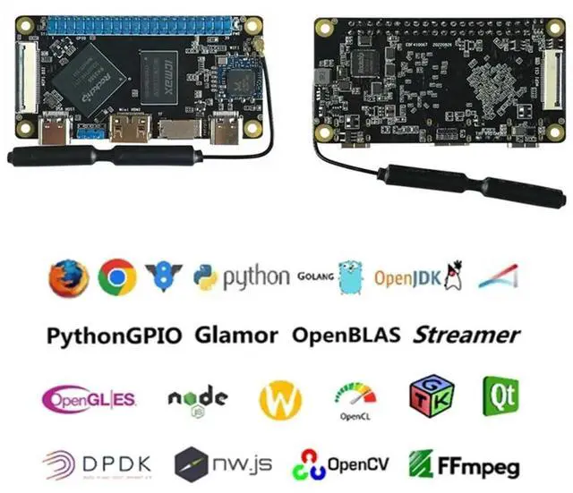 Alt view image 5 of 5 - TP-0W Development Board RK3566 Artificial Intelligence for Image Processing with Dual-Band WiFi+BT4.2,Mini HDMI -Debian Ubuntu for Smart Gateway NAS AIoT Compatible with Raspberry Pi (Board 4GB RAM)