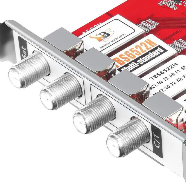 Alt view image 5 of 5 - TBS6522H Quad Tuner PCIe Card DVB-S2X S2 S T2 T C2 C ISDB-T ATSC1.0 Multi Standard Digital TV Card Live TV/Window/Linux/HTPC/IPTV Server