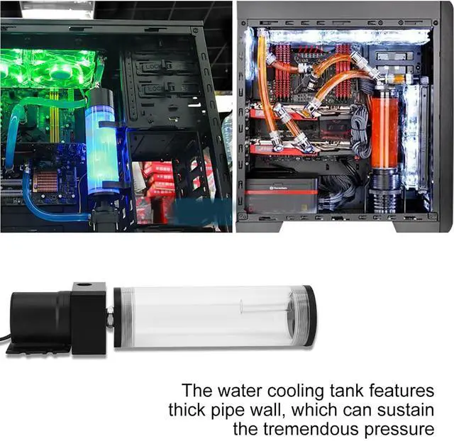 Alt view image 2 of 5 - Eboxer PC, G1/4 Acrylic Cylinder Computer Water, 12V 19W CPU Water Cooling Pump Radiator for Computer PC CPU Water Cooling (110mm)