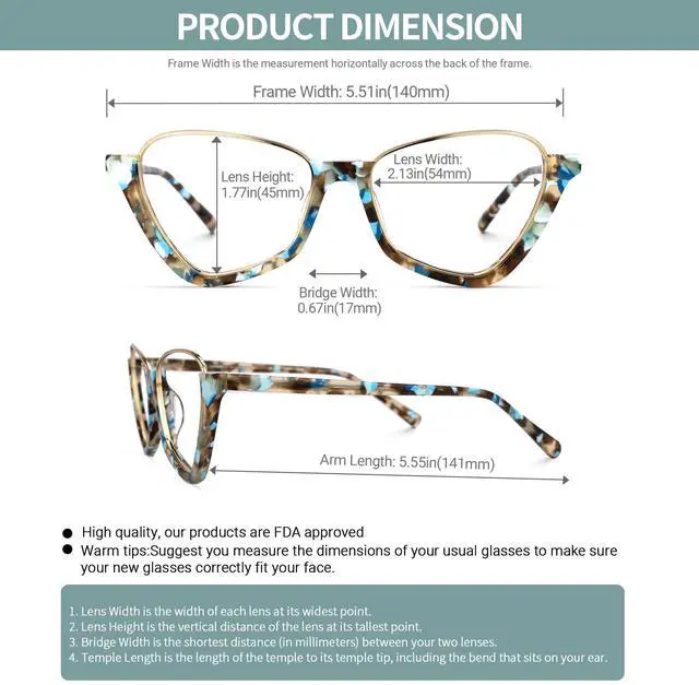 Alt view image 5 of 5 - VOOGLAM Stylish Blue Light Blocking Glasses for Women Anti Eyestrain UV Eyewear Tortoise Adelio GJGX230762-03