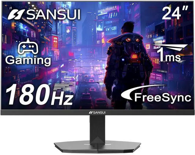Main image of SANSUI 24 Inch Gaming Monitor 180Hz, DP 1.4 & HDMI 2.0 Ports High Refresh Rate Computer Monitor, Racing FPS RTS Modes, 1ms Response Time 110% sRGB (ES-G24F4, HDMI Cable Included)