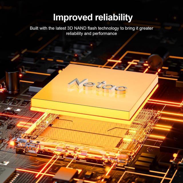 Alt view image 4 of 5 - Netac 4TB PCIe Gen4x4 M.2 SSD Up to 7,300 MB/s NVMe Internal SSD with Aluminum Heatspreader High-Performance Storage for Desktop and Laptop PCs Works with PS5, NV7000-t