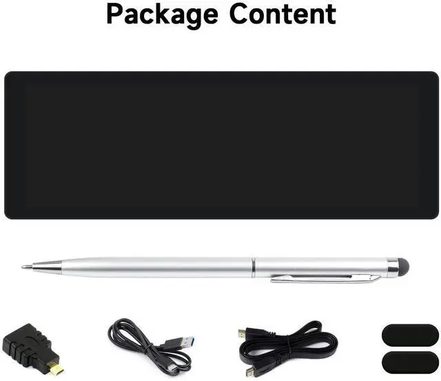 Alt view image 2 of 5 - waveshare 7.9inch IPS Display, 400×1280 Pixel, Compatible with Raspberry Pi 5/4B/3B+/3A+/2B/B+/A+/Zero/Zero W/WH/Zero 2W CM3+/4,HDMI Interface, Hi-Fi Speaker, Metal Case, with Touch Function