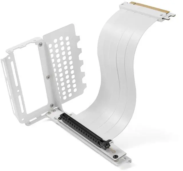 Main image of Formulamod Vertical GPU Mounting Bracket Graphics Card Holder Kit with PCI-E 4.0 x16 Riser Cable 90 Degree Right Angle 20cm (White)