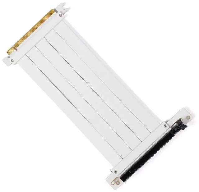 Alt view image 2 of 5 - Formulamod Vertical GPU Mounting Bracket Graphics Card Holder Kit with PCI-E 4.0 x16 Riser Cable 90 Degree Right Angle 20cm (White)